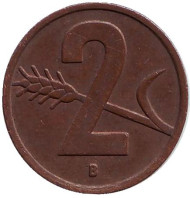 Монета 2 раппена. 1952 год, Швейцария. Монета 2 раппена. 1952 год, Швейцария.