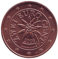 Монета 2 цента. 2008 год, Австрия. Монета 2 цента. 2008 год, Австрия.