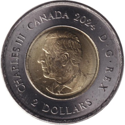 Монета 2 доллара. 2024 год, Канада. Инуитский Нунангат. (Цветная).