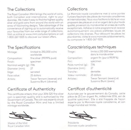 Монета 25 долларов. 2016 год, Канада. Полярный медведь. Истинный север. Монета 25 долларов. 2016 год, Канада. Полярный медведь. Истинный север.