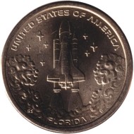 Монета 1 доллар. 2025 год (D), США. Мыс Канаверал. Серия "Американские инновации". Монета 1 доллар. 2025 год (D), США. Мыс Канаверал. Серия "Американские инновации".