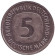 Монета 5 марок. 1994 год (F), ФРГ. Монета 5 марок. 1994 год (F), ФРГ.