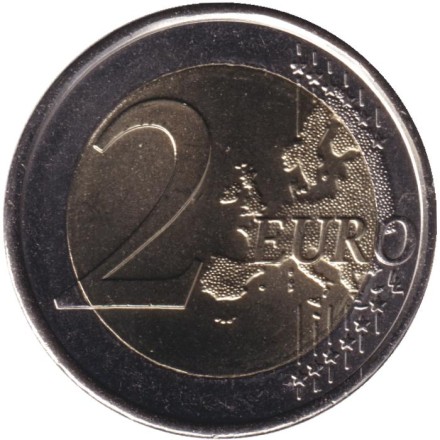 Монета 2 евро. 2025 год, Португалия. Международное скаутское и молодежное движение.