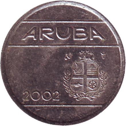 Монета 5 центов. 2002 год, Аруба.
