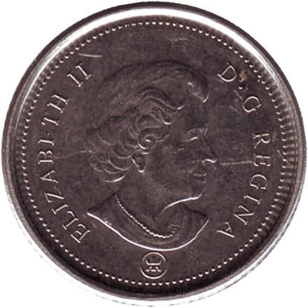 Монета 10 центов 2011 год Канада. Парусник. Монета 10 центов 2011 год Канада. Парусник.