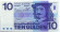 Банкнота 10 гульденов. 1968 год, Нидерланды. Художник Франс Халс.