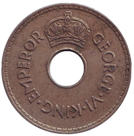 Монета 1 пенни. 1937 год, Фиджи.