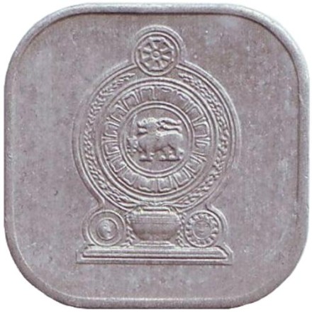 Монета 5 центов. 1988 год, Шри-Ланка.