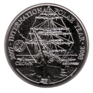 Монета 1 крона, 2007 год, Фолклендские острова. Международный полярный год, корабль "Дискавери". Монета 1 крона, 2007 год, Фолклендские острова. Международный полярный год, корабль "Дискавери".