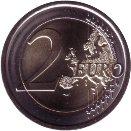 Монета 2 евро. 2021 год, Италия. Спасибо медицинским работникам. Борьба с пандемией COVID-19.