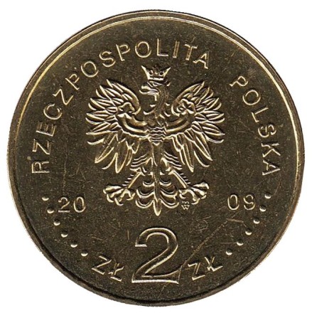 Монета 2 злотых, 2009 год, Польша. Енджеюв.