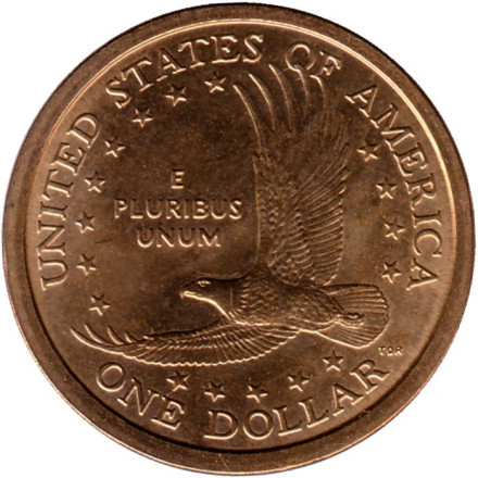 Сакагавея (Парящий орел), серия "Коренные американцы". 1 доллар, 2001 год (P), США.