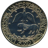 Монета 10 лари, 2000 год, Грузия. UNC. 3000 лет государственности Грузии. Монета 10 лари, 2000 год, Грузия. UNC. 3000 лет государственности Грузии.