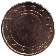 Монета 20 центов. 2000 год, Бельгия. Монета 20 центов. 2000 год, Бельгия.