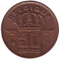 Монета 50 сантимов. 1976 год, Бельгия. (Belgique) Монета 50 сантимов. 1976 год, Бельгия. (Belgique)