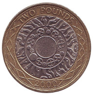 Монета 2 фунта. 2000 год, Великобритания. Монета 2 фунта. 2000 год, Великобритания.