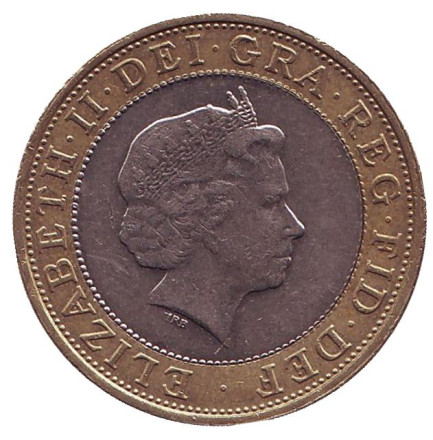 Монета 2 фунта. 2000 год, Великобритания. Монета 2 фунта. 2000 год, Великобритания.