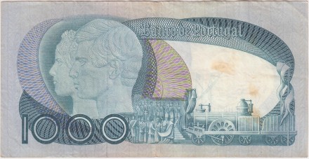 Банкнота 1000 эскудо. 1980 год, Португалия. 16.09.1980. Педру V.