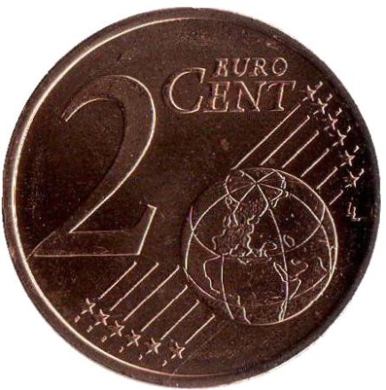 Монета 2 цента, 2011 год, Словакия.