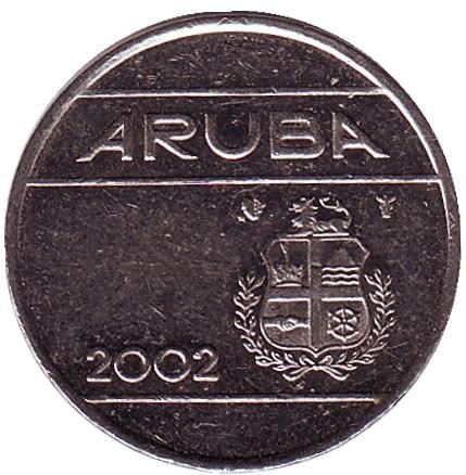 Монета 25 центов. 2002 год, Аруба. Монета 25 центов. 2002 год, Аруба.