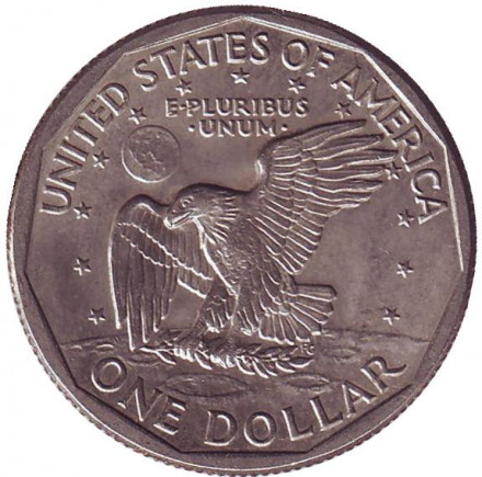 Монета 1 доллар, 1979 год, США. Монетный двор D. Сьюзен Энтони.