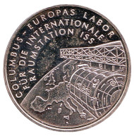 Монета 10 евро. 2004 год, Германия. Лаборатория Коламбус на МКС. Монета 10 евро. 2004 год, Германия. Лаборатория Коламбус на МКС.