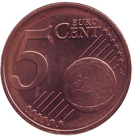 Монета 5 центов. 2008 год, Австрия.