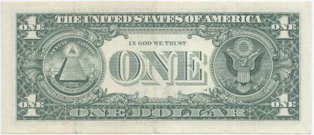 Банкнота 1 доллар. 2013 год, США. "E" - Ричмонд. P-537. Банкнота 1 доллар. 2013 год, США. "E" - Ричмонд. P-537.