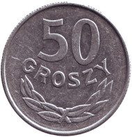 Монета 50 грошей. 1987 год, Польша. Монета 50 грошей. 1987 год, Польша.