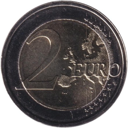 Монета 2 евро. 2025 год (A), Германия. 35 лет объединению Германии.