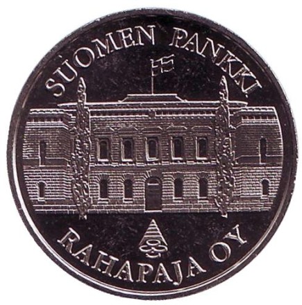 Йохан Вильгельм Снелльман. Банк Финляндии. Памятный жетон. 2001 год, Финляндия. Йохан Вильгельм Снелльман. Банк Финляндии. Памятный жетон. 2001 год, Финляндия.