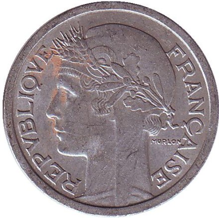 Монета 1 франк. 1959 год, Франция. Монета 1 франк. 1959 год, Франция.