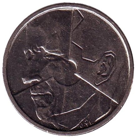 Монета 50 франков. 1991 год, Бельгия. (Belgie) Монета 50 франков. 1991 год, Бельгия. (Belgie)