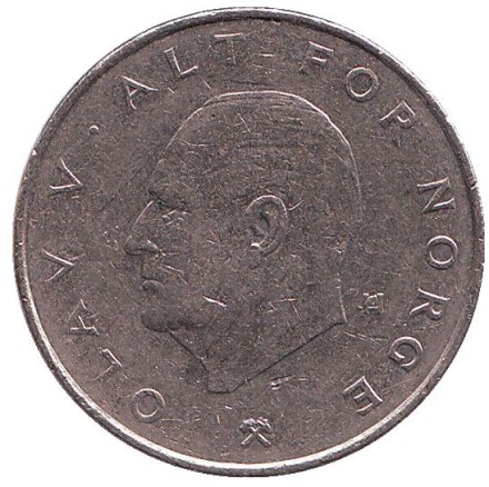 Монета 1 крона. 1984 год, Норвегия. Корона. Монета 1 крона. 1984 год, Норвегия. Корона.