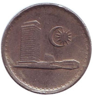 Монета 10 сен. 1977 год, Малайзия. Здание парламента. Монета 10 сен. 1977 год, Малайзия. Здание парламента.