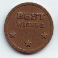 Игровой жетон "Best Wishes", Санкт-Петербург, (Вар. III). Игровой жетон "Best Wishes", Санкт-Петербург, (Вар. III).