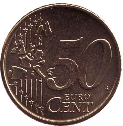 Монета 50 центов. 1999 год, Бельгия. Монета 50 центов. 1999 год, Бельгия.