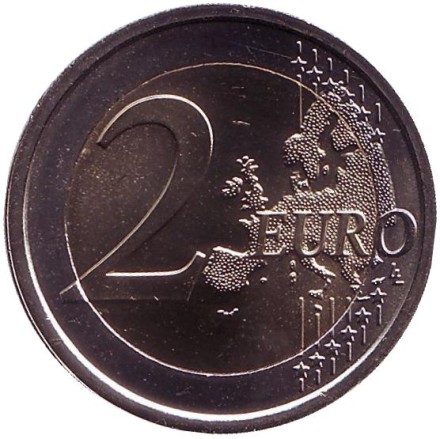 Монета 2 евро. 2018 год, Ватикан. 50 лет со дня смерти падре Пио. Монета 2 евро. 2018 год, Ватикан. 50 лет со дня смерти падре Пио.