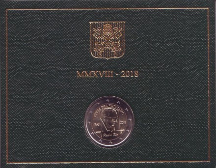 Монета 2 евро. 2018 год, Ватикан. 50 лет со дня смерти падре Пио. Монета 2 евро. 2018 год, Ватикан. 50 лет со дня смерти падре Пио.