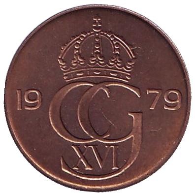 Монета 5 эре. 1979 год, Швеция.