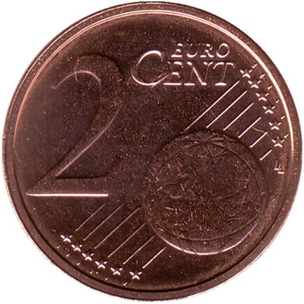 Монета 2 цента. 2022 год, Люксембург. Монета 2 цента. 2022 год, Люксембург.