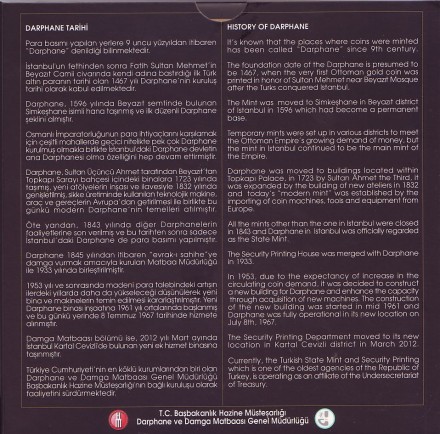 Годовой набор монет Турции 2017 года. (6 штук, с жетоном).