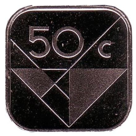 Монета 50 центов. 1994 год, Аруба. UNC.