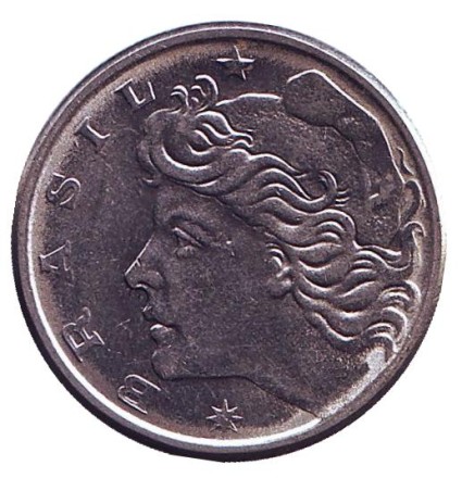 Монета 10 сентаво. 1977 год, Бразилия. Промышленные предприятия.