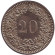 Монета 20 раппенов. 1985 год, Швейцария. Монета 20 раппенов. 1985 год, Швейцария.