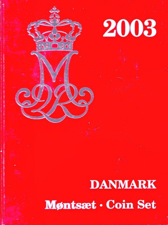 Годовой набор монет Дании 2003 года. (6 штук). 
