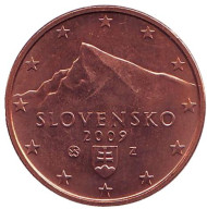 Монета 5 центов, 2009 год, Словакия. Монета 5 центов, 2009 год, Словакия.