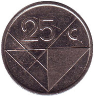 Монета 25 центов. 2003 год, Аруба. Монета 25 центов. 2003 год, Аруба.