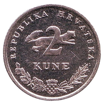Монета 2 куны. 2018 год, Хорватия. Тунец.