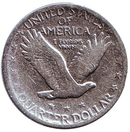 Монета 25 центов. 1929 год, США. (	Отметка монетного двора: "D") Монета 25 центов. 1929 год, США. (	Отметка монетного двора: "D")